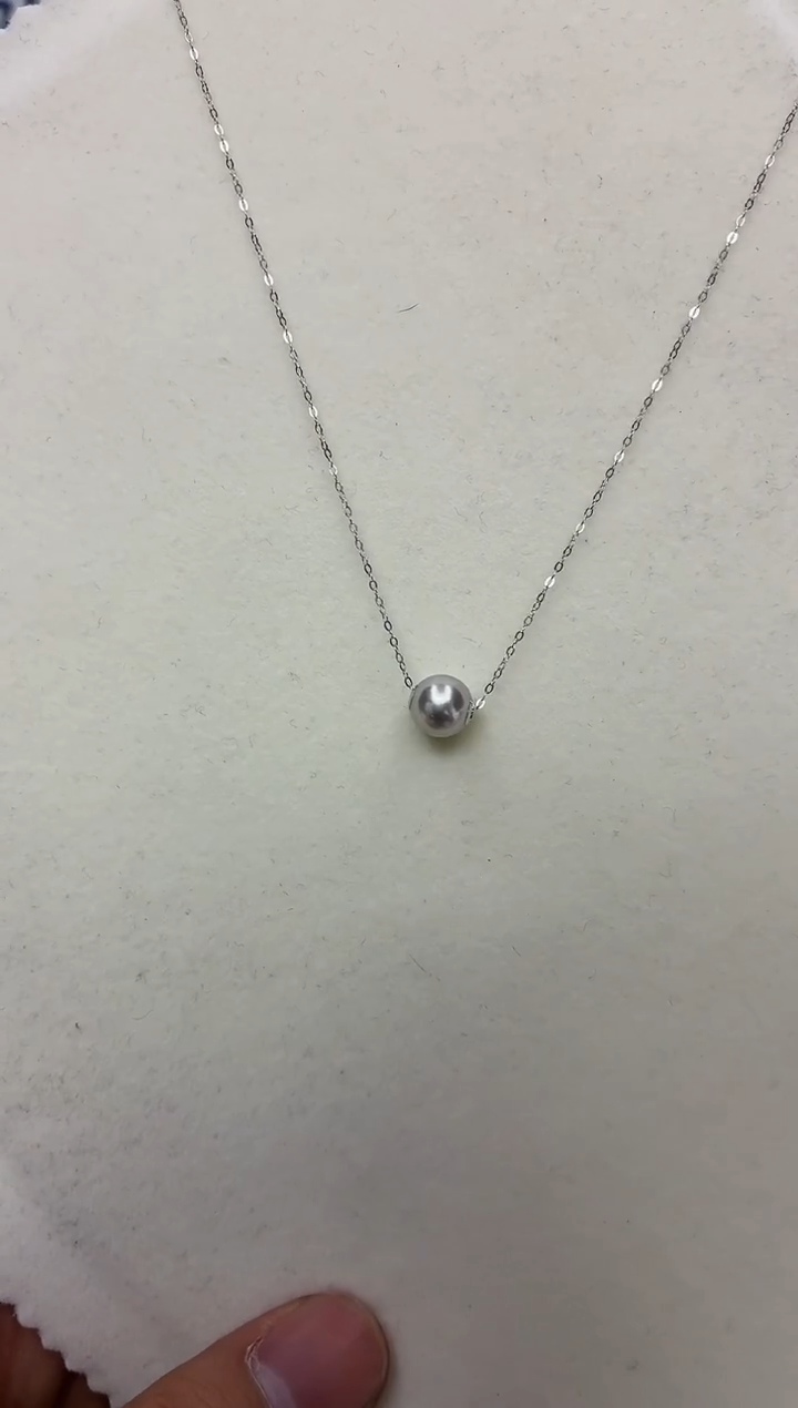 18K金镶嵌DA海水珍珠路路通8-9 y1247