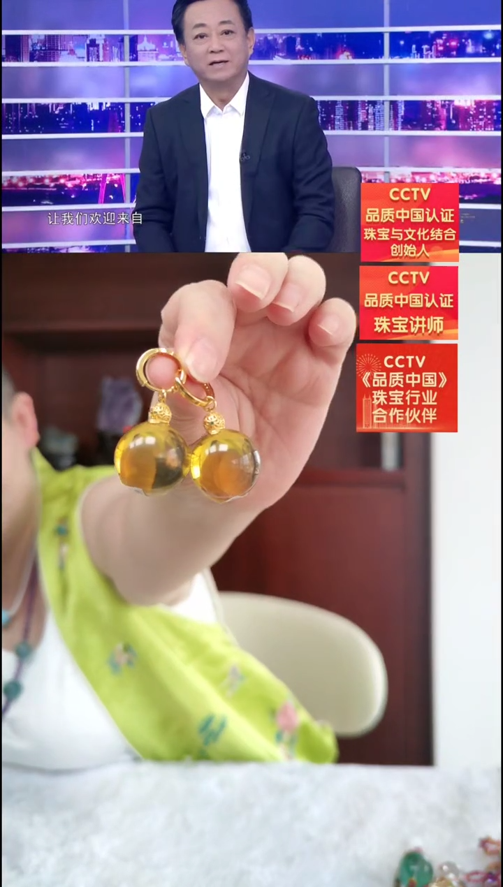 银S925镶嵌琥珀耳饰耳环