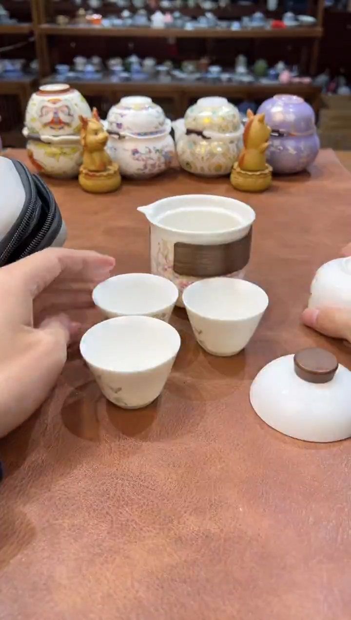 真的很便宜会开片的旅行茶具