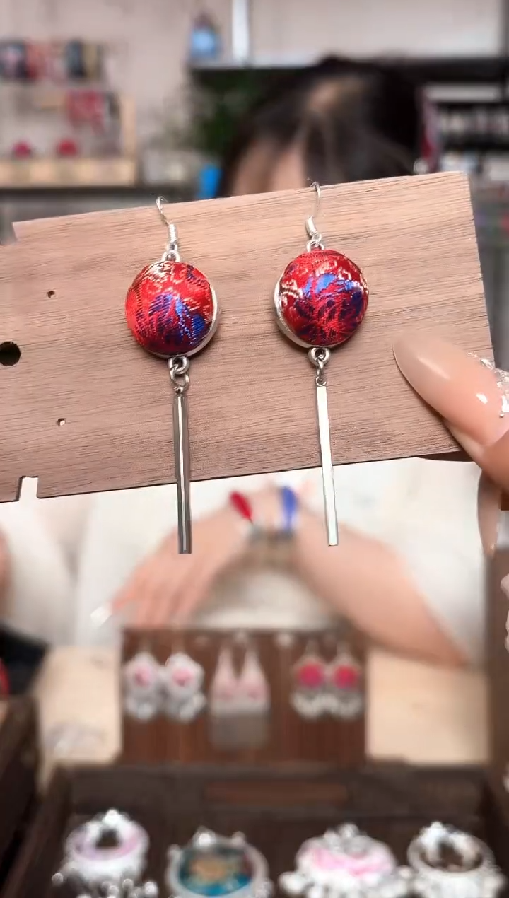 【闪购商品】织绣织绣民族风老绣日常必备耳饰320