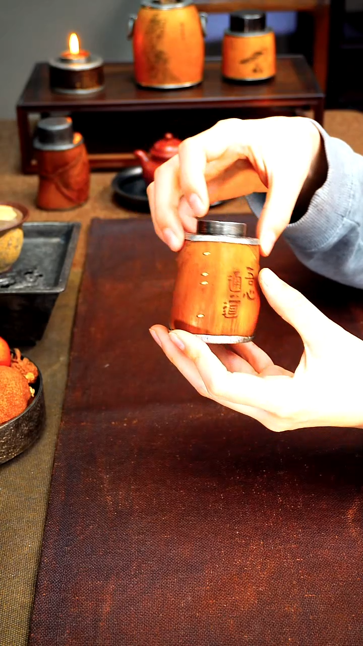 6772龟背竹包锡油灯9*5.5