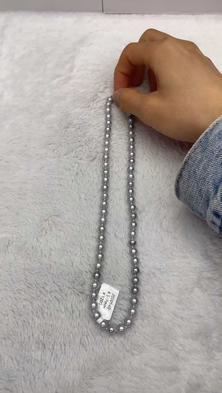 【闪购商品】海水珍珠颈饰未镶嵌AK真多麻6.5-7mm（多样性发一）
