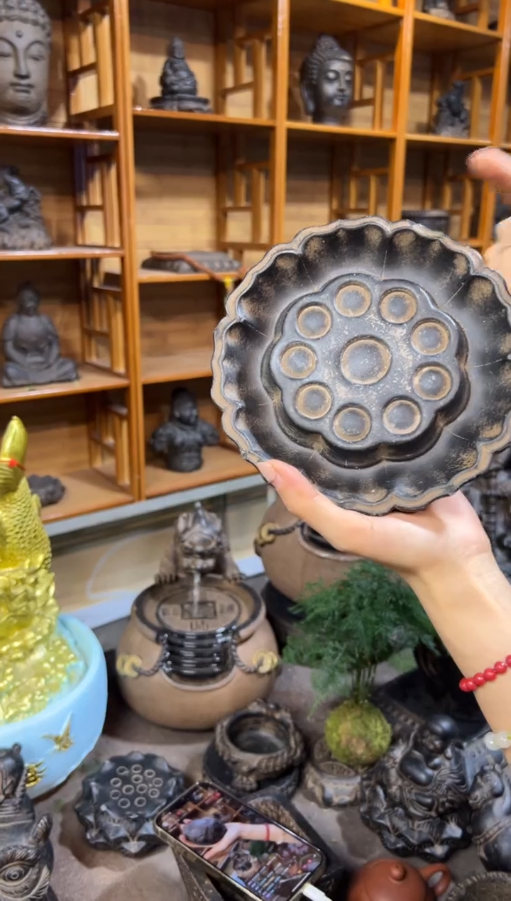 陶土【火山泥】莲蓬壶承