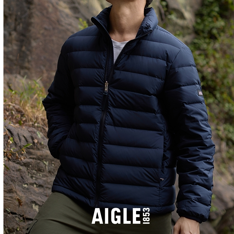 AIGLE艾高秋季WR防泼水防风保暖白鹅绒轻量羽绒BA08