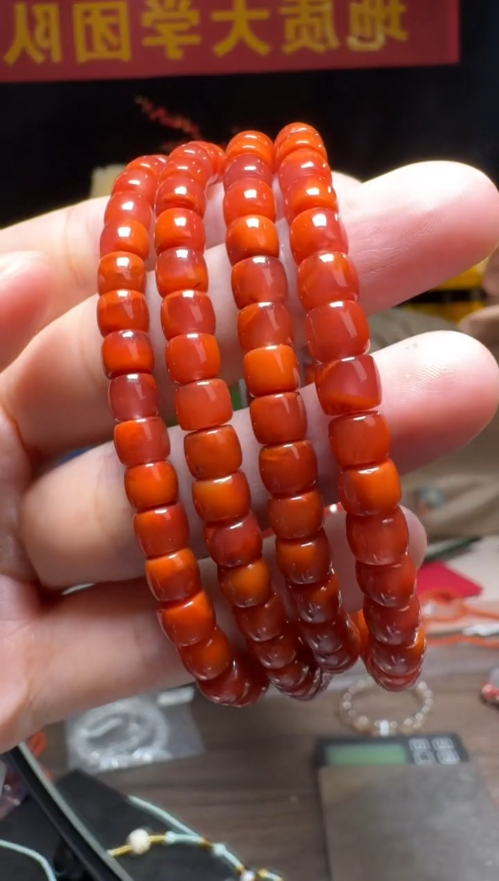 【闪购商品】南红玛瑙手串未镶嵌南红玛瑙直切桶珠多圈6mm