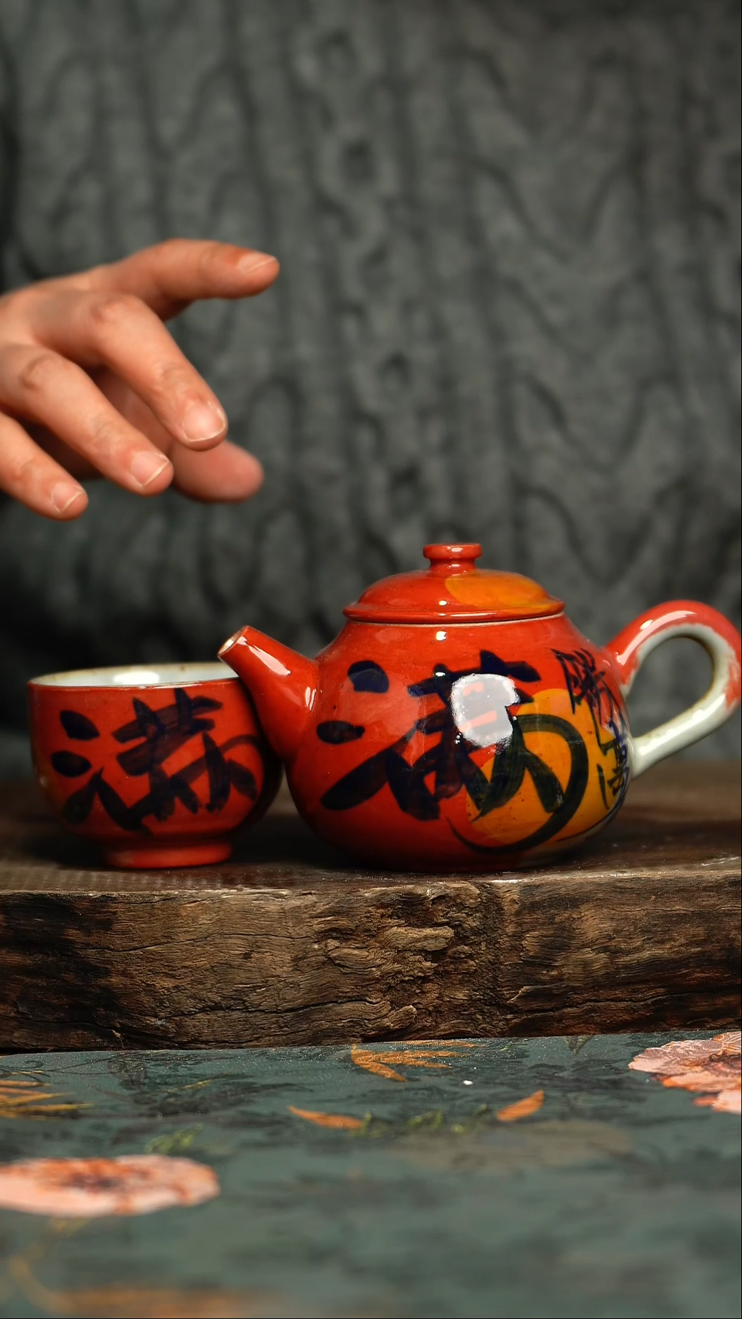 【闪购商品】杯釉下彩手工手绘同款陶器
