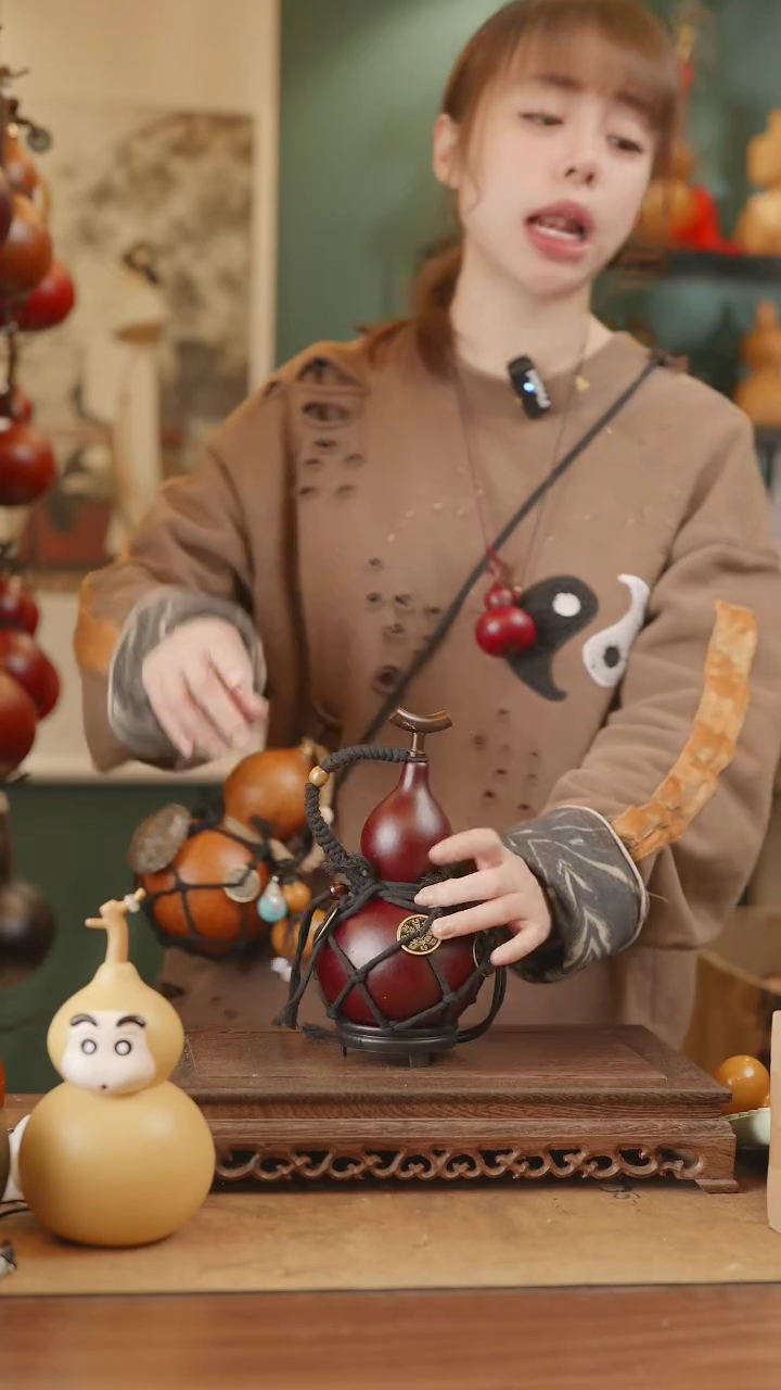 【闪购商品】124号精品天然大漆工艺防渗内胆酒葫芦~