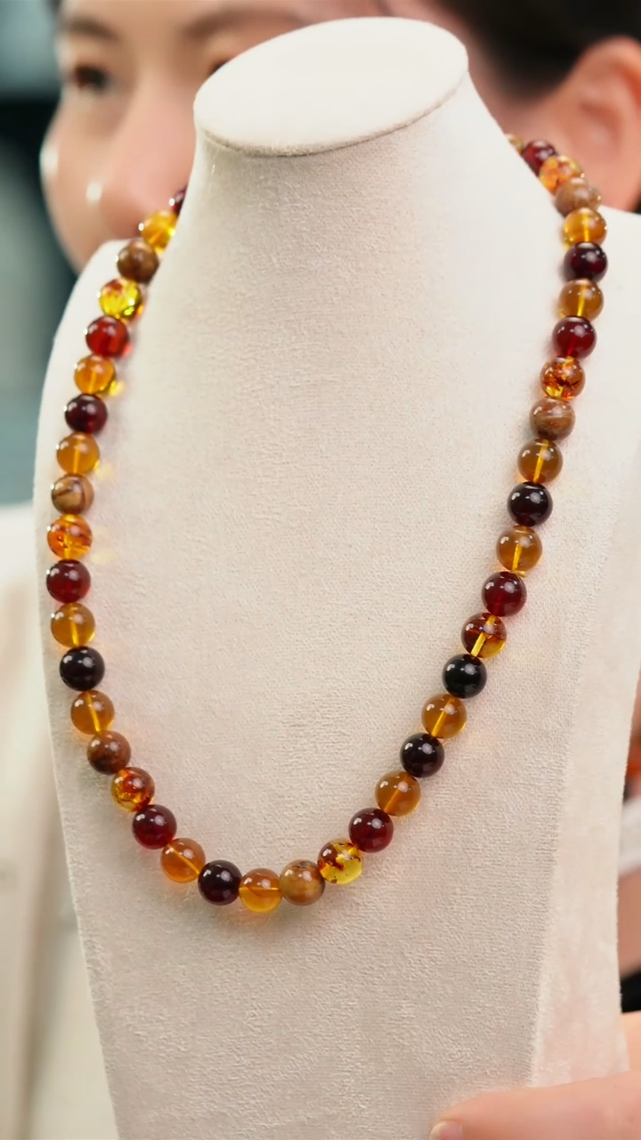 【闪购商品】琥珀颈饰未镶嵌10+多宝妈妈链50厘米长