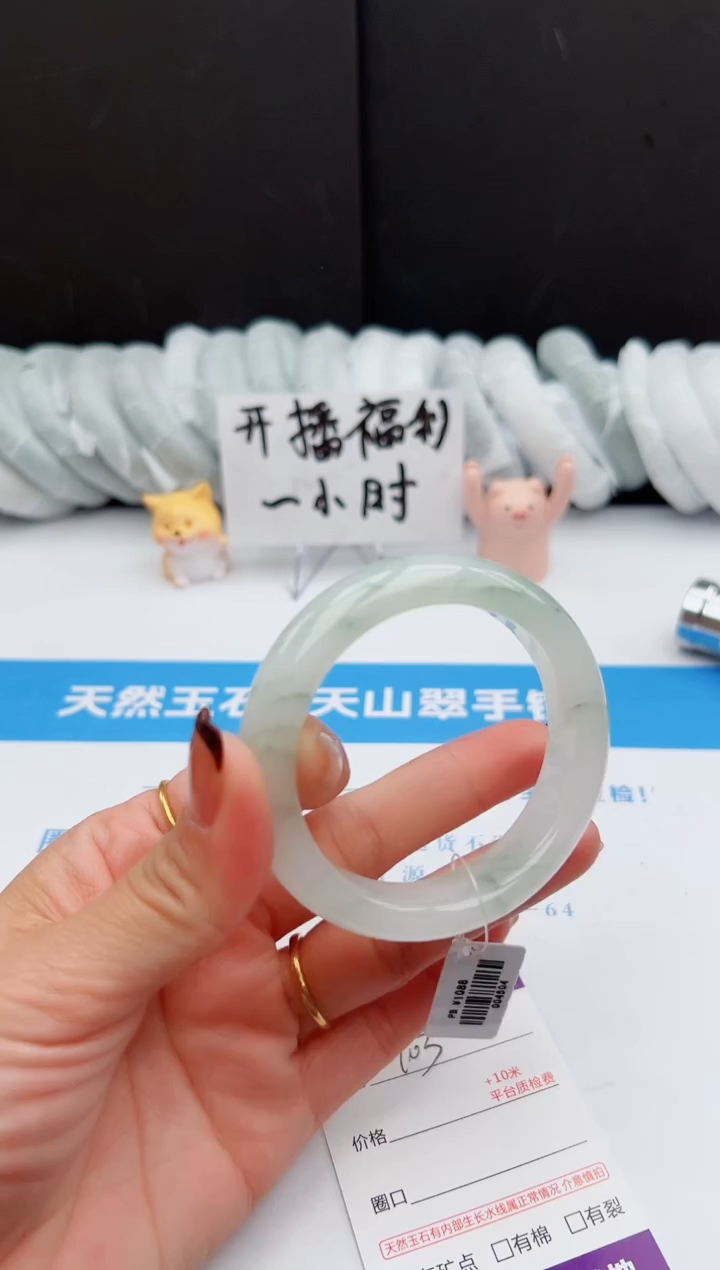 【闪购商品】石英质玉手镯未镶嵌103-PA52.4