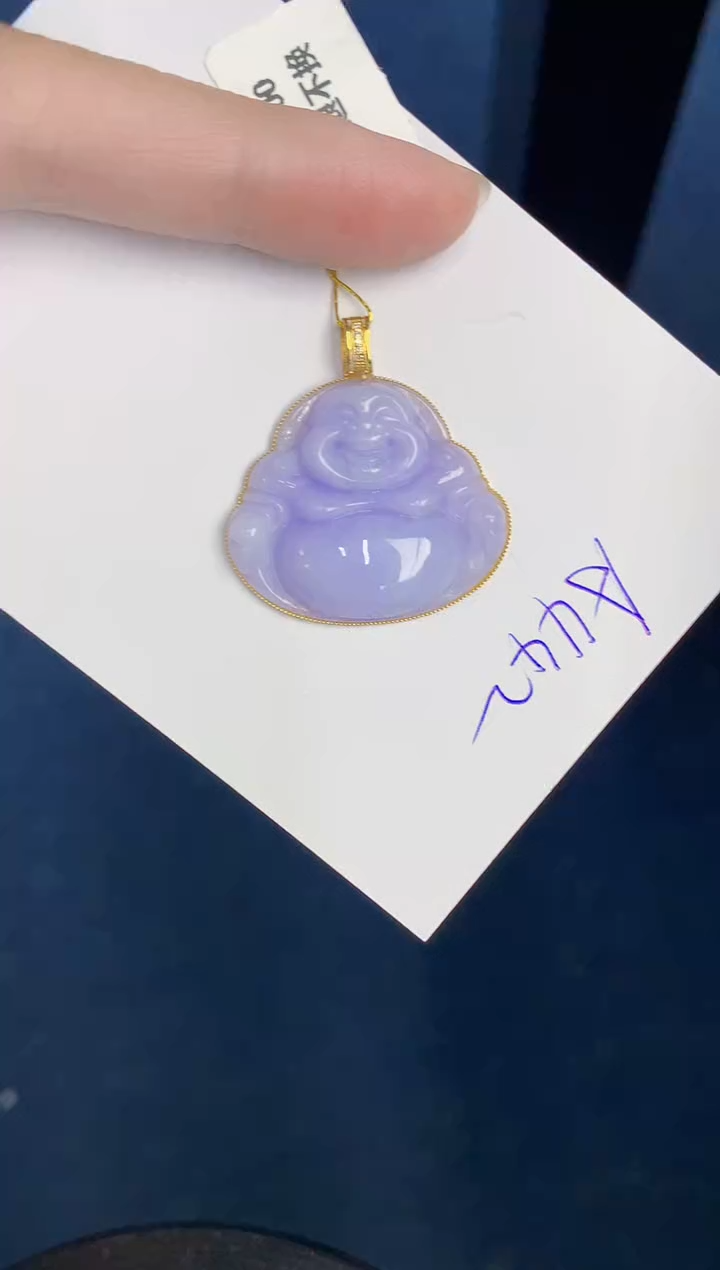 翡翠18K金镶嵌颈饰000000000