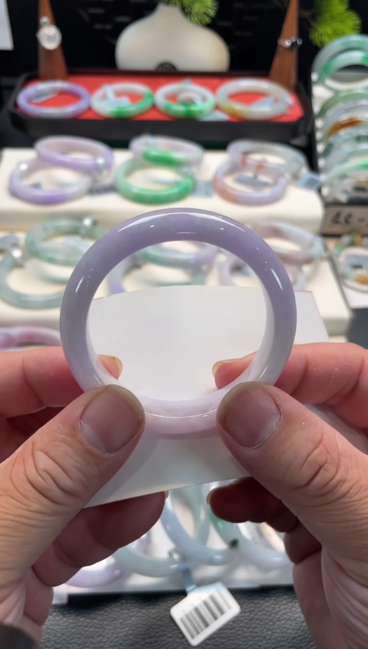 未镶嵌手镯翡翠49号链接 有纹裂 51正圈