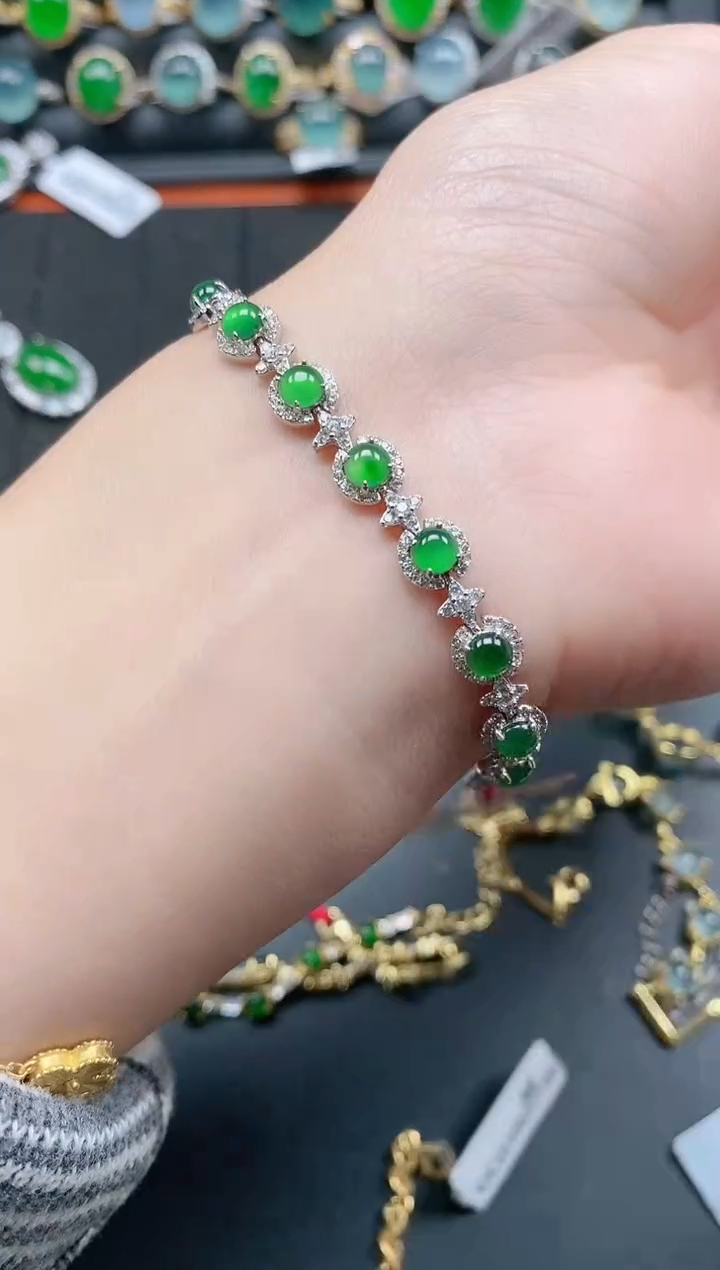 银S925镶嵌戒指翡翠11111