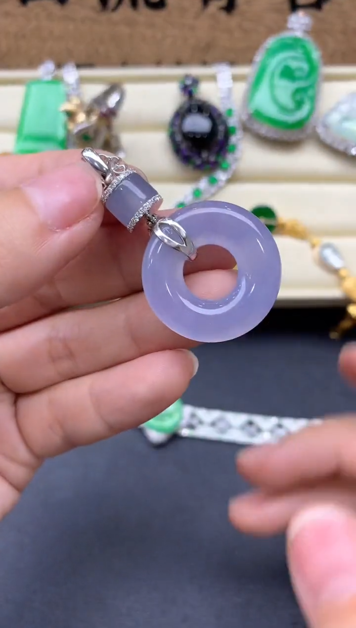 【闪购商品】翡翠颈饰18K金镶嵌658-中国好珍宝