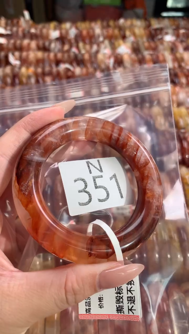 水晶珠宝半成品未镶嵌水晶手镯N351-53
