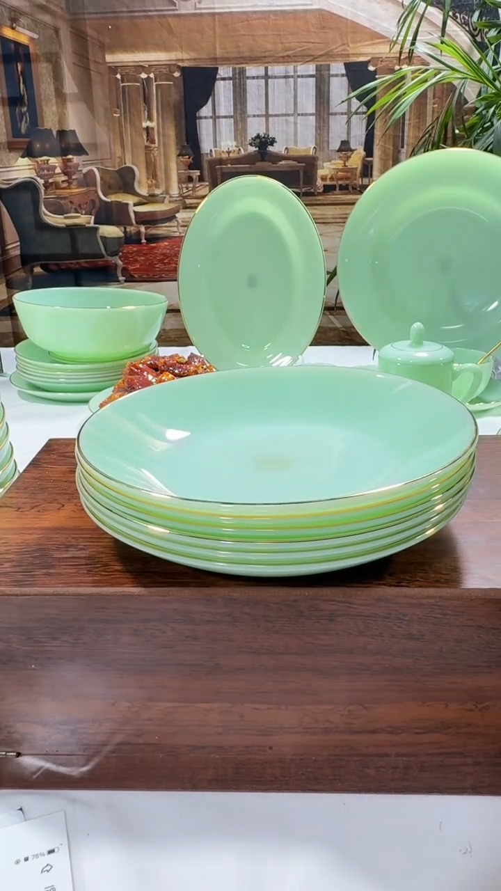 【闪购商品】....8英寸深盘10个  玉瓷【贝美】
