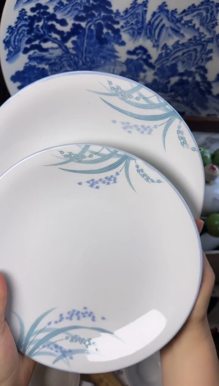 其他陶016手绘釉下彩一对