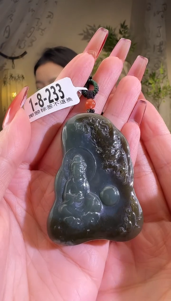 【闪购商品】和田玉颈饰未镶嵌处理品带扣手1-8-233