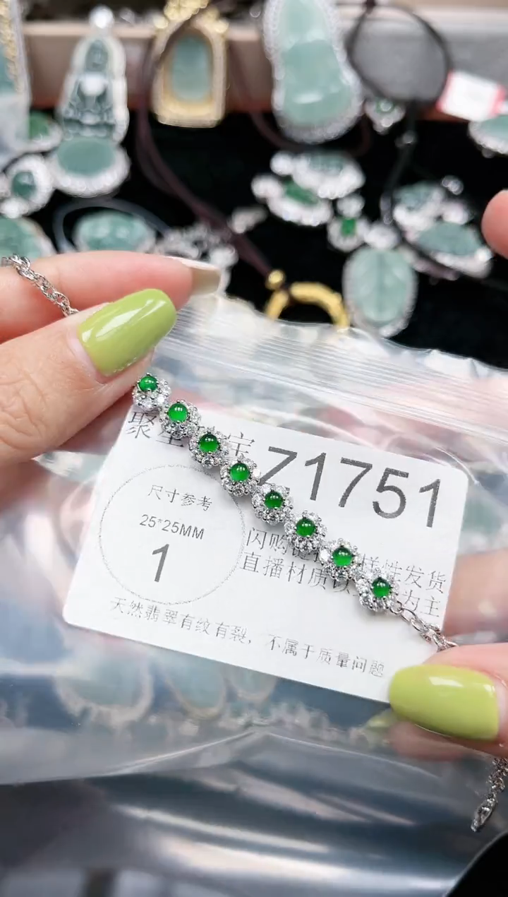 【闪购商品】翡翠颈饰未镶嵌赠皮绳1751