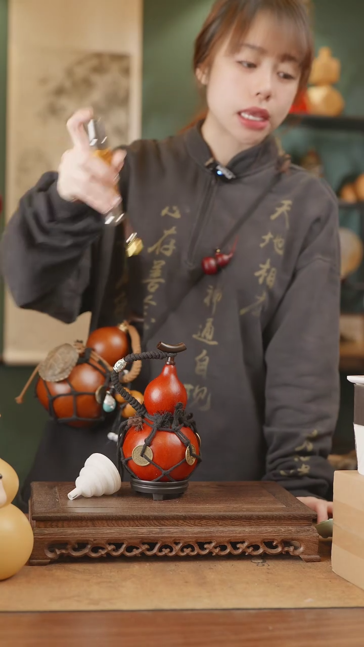 【闪购商品】42号精品天然大漆工艺防渗内胆酒葫芦~