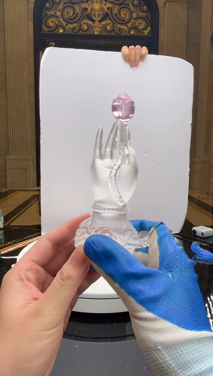 【闪购商品】摆件FML035佛手拈花水晶琉璃摆件