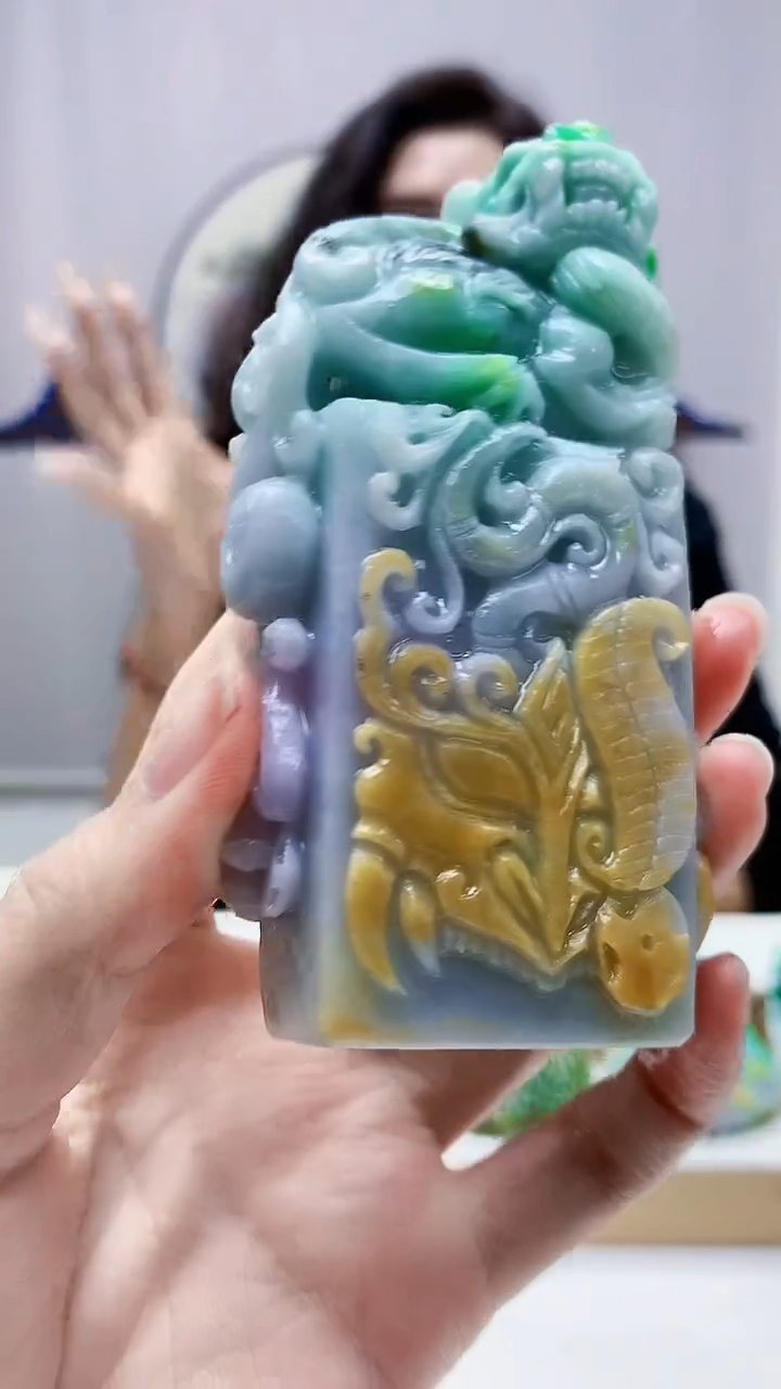 未镶嵌定制翡翠4829zm-毛货挂件印章95