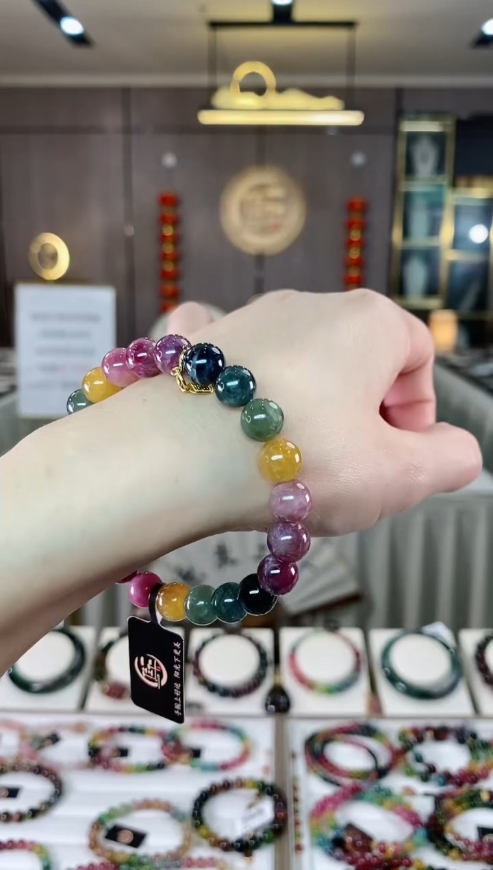 【闪购商品】碧玺单圈手串8mm+未镶嵌（多样性发一条）hon