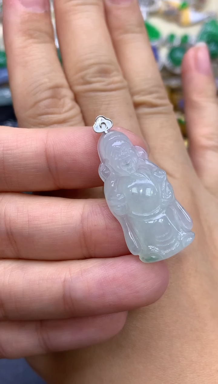 颈饰18K金镶嵌翡翠189-中国好珍宝