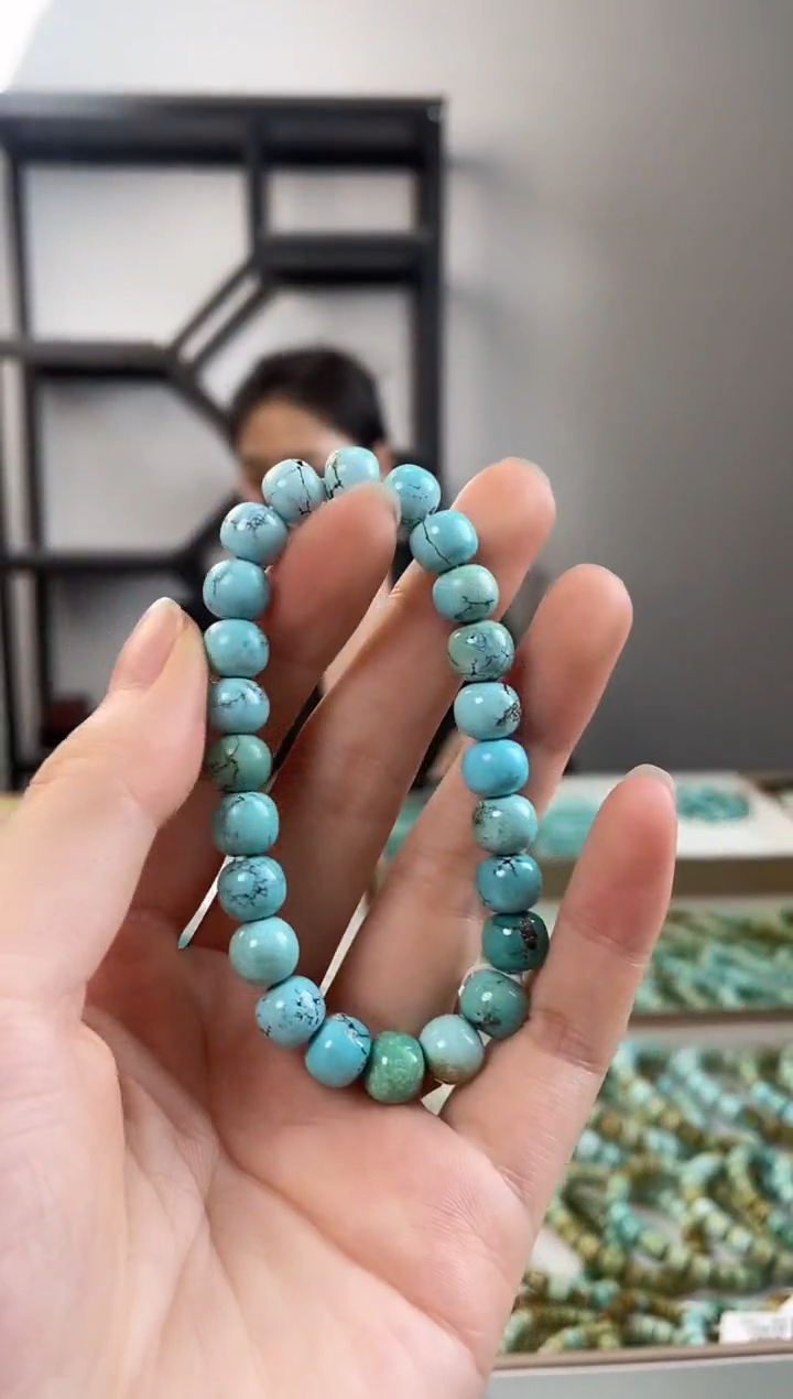 【闪购商品】未镶嵌绿松石珠宝奇石8.6+mm