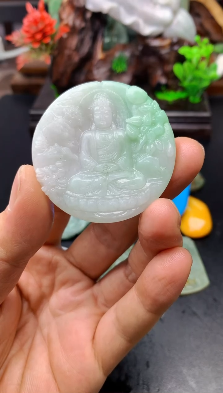 颈饰未镶嵌翡翠老*E挂件