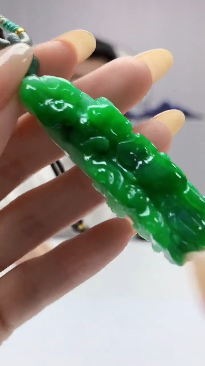 【闪购商品】定制翡翠未镶嵌5028DD-毛货挂件18