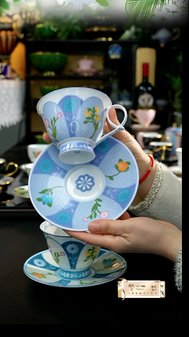 瑰宝大丽花-花茶杯碟、紫色