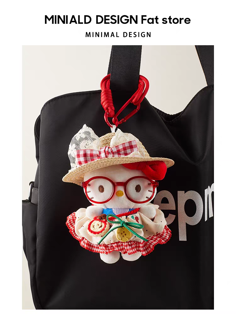 【蓓蓓专享】-正版HelloKitty挂件可爱公仔钥匙扣玩偶手工娃娃毛绒