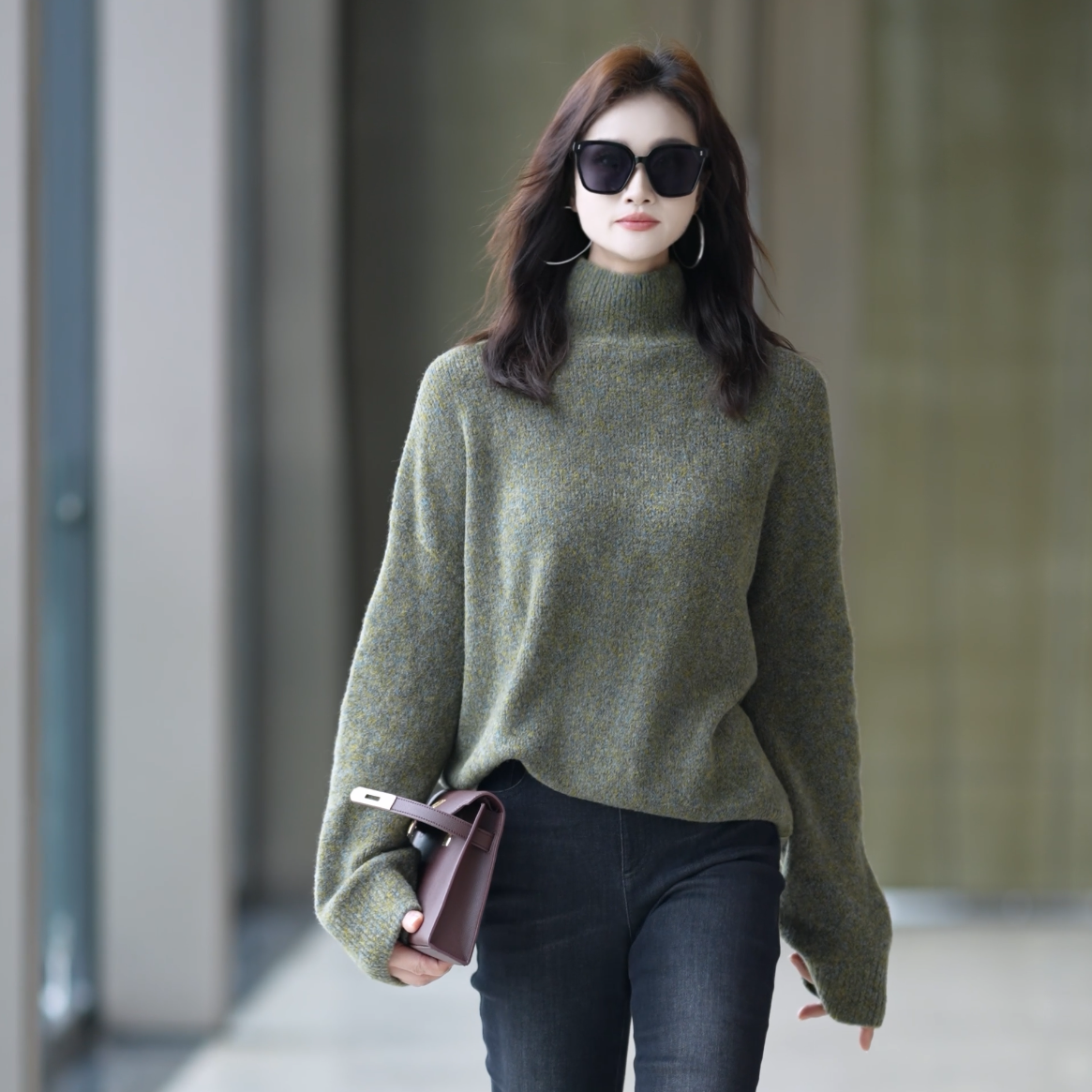 GIRDEAR/哥弟秋冬新款长袖时尚女士加厚半高领针织毛衣女138003