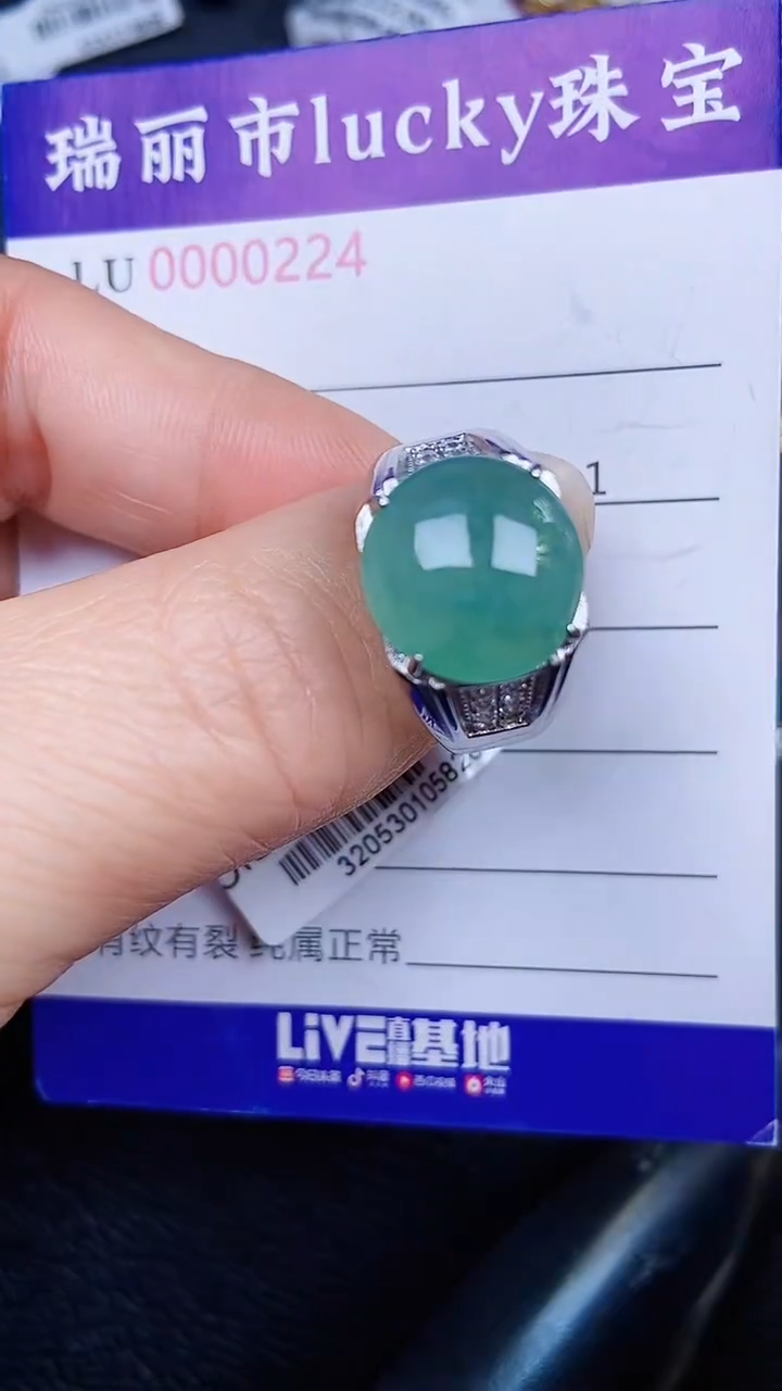 颈饰银S925镶嵌翡翠024