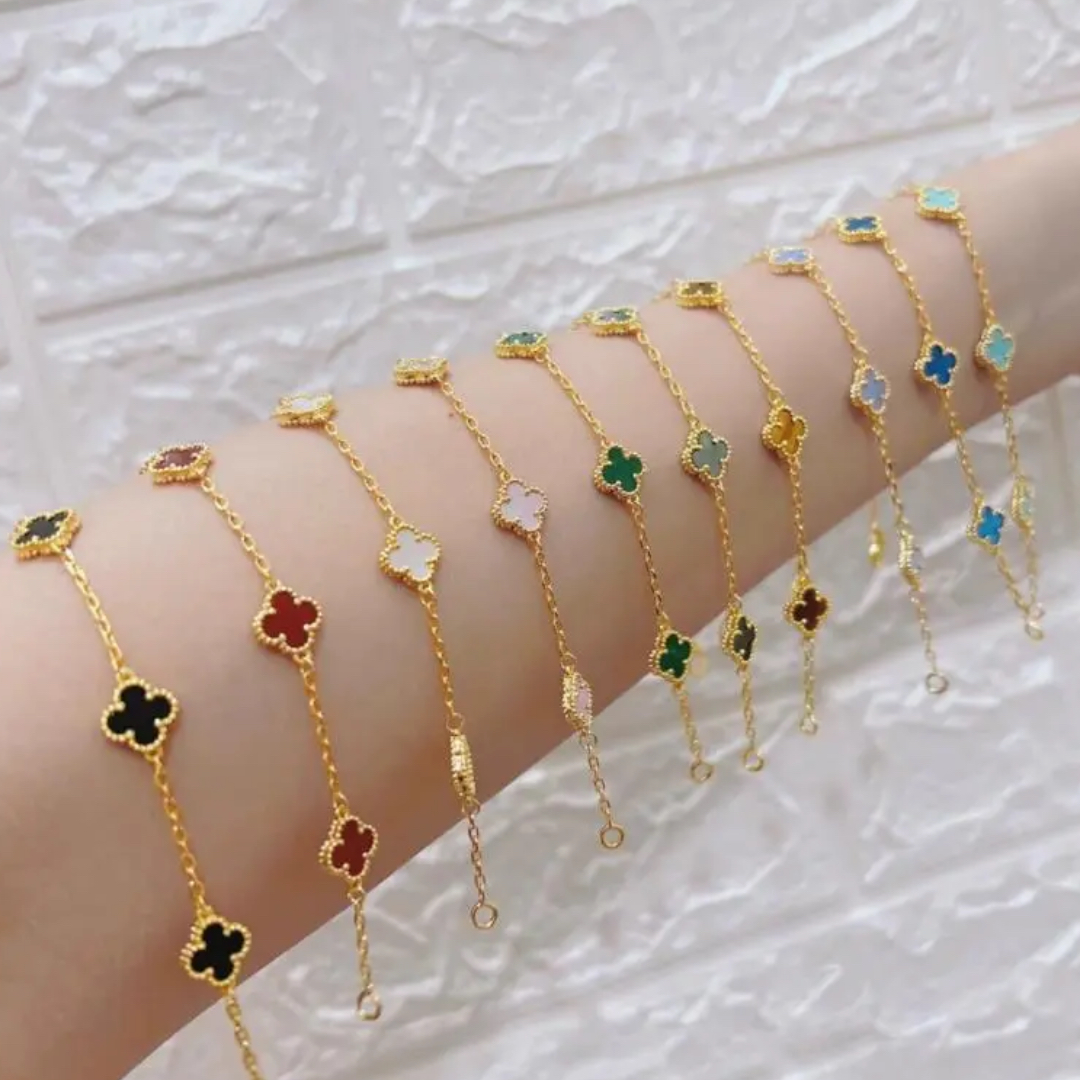 手链 【V金版本】CNC工艺-小五花四叶草集合轻奢时尚手链