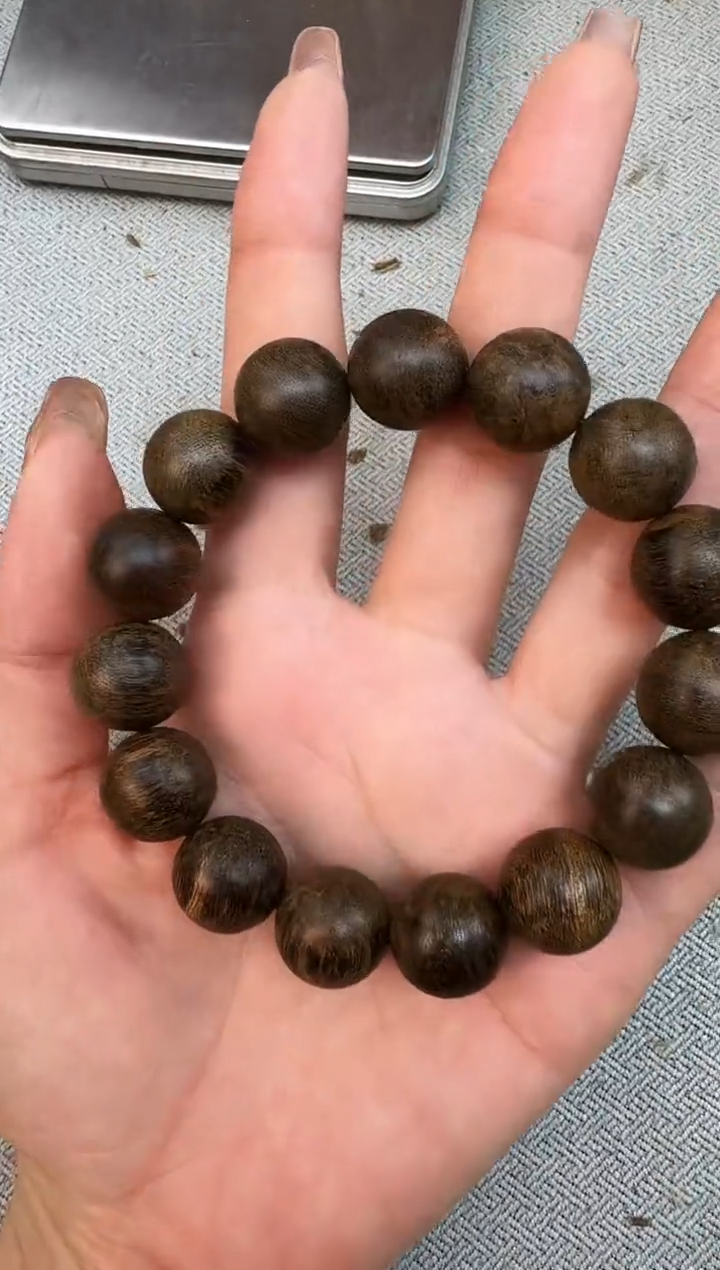 手串沉香1524文莱野料圆珠单圈多样性发一