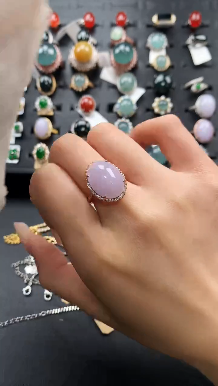 【闪购商品】翡翠戒指银S925镶嵌34654674