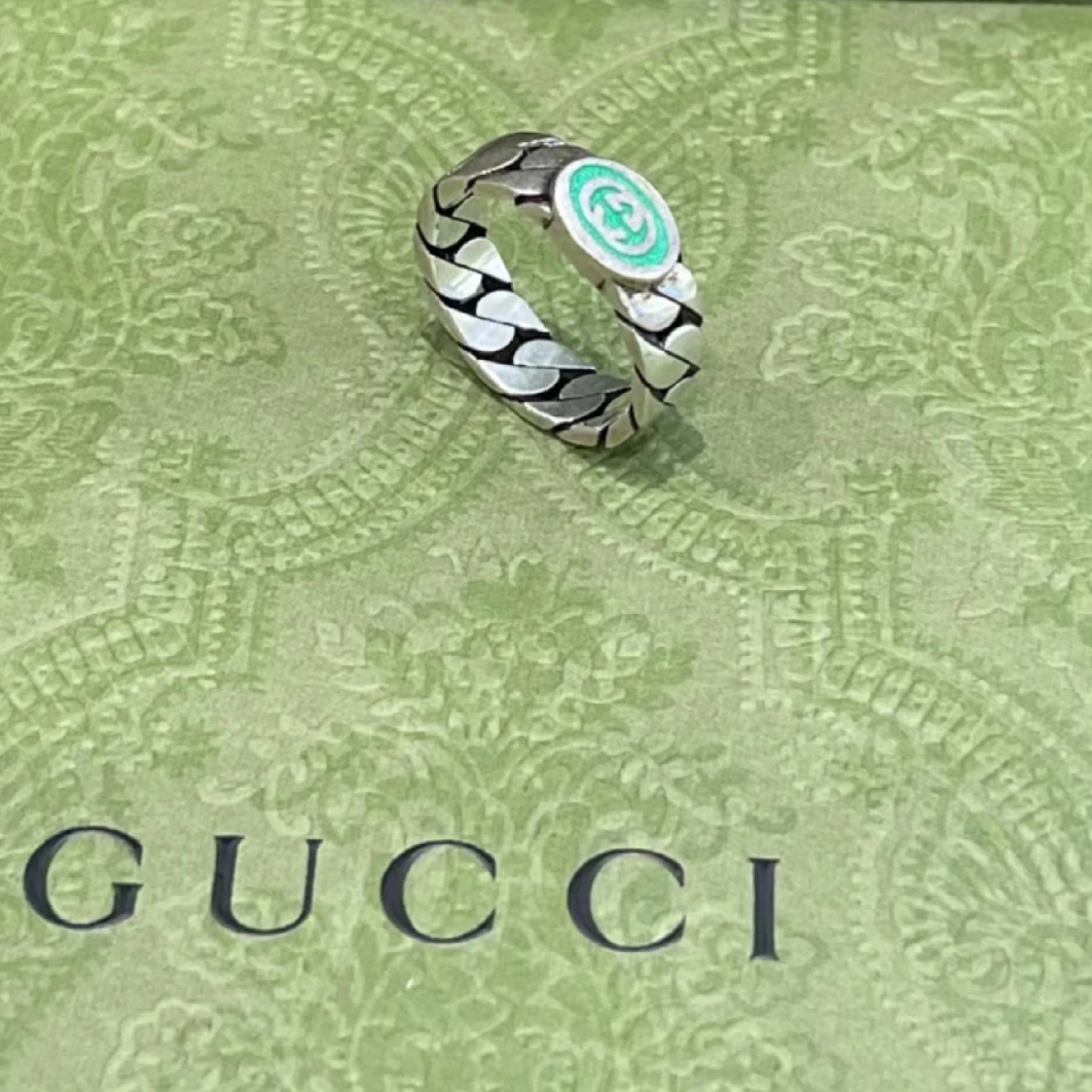 99新 GUCCI/古驰 7姐专场/925银质 戒指 14码