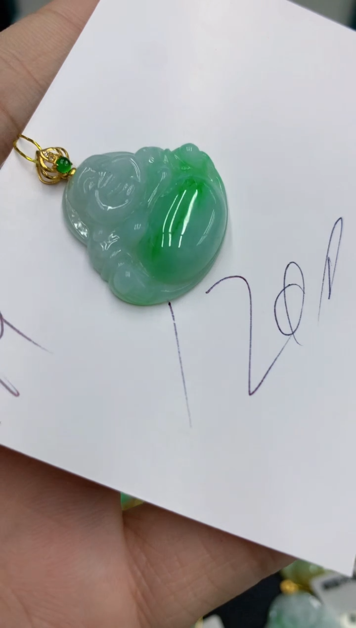 【闪购商品】翡翠颈饰18K金镶嵌号链接111111