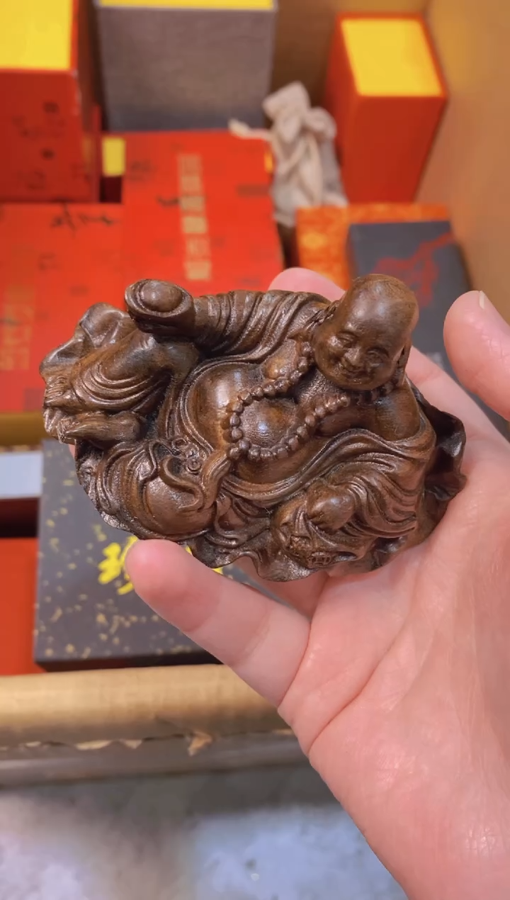 【闪购商品】木弥勒摆件礼盒款直播推荐
