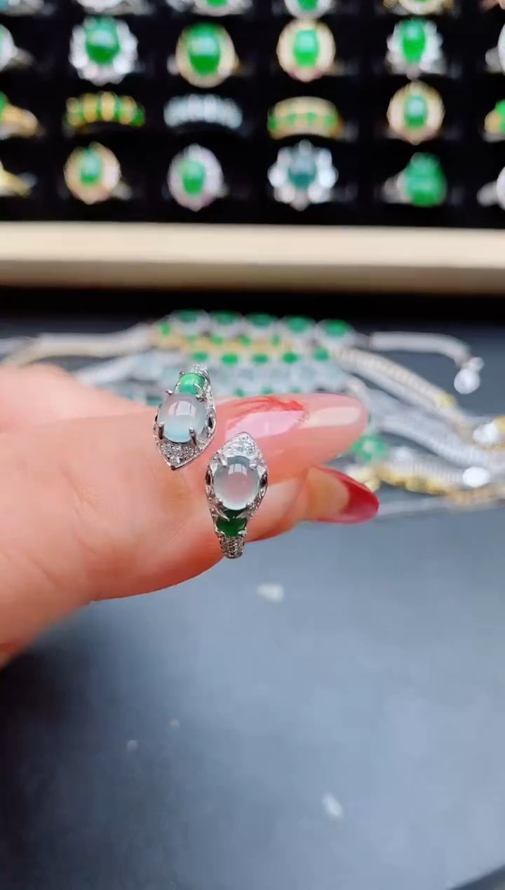【闪购商品】翡翠戒指银S925镶嵌50805580