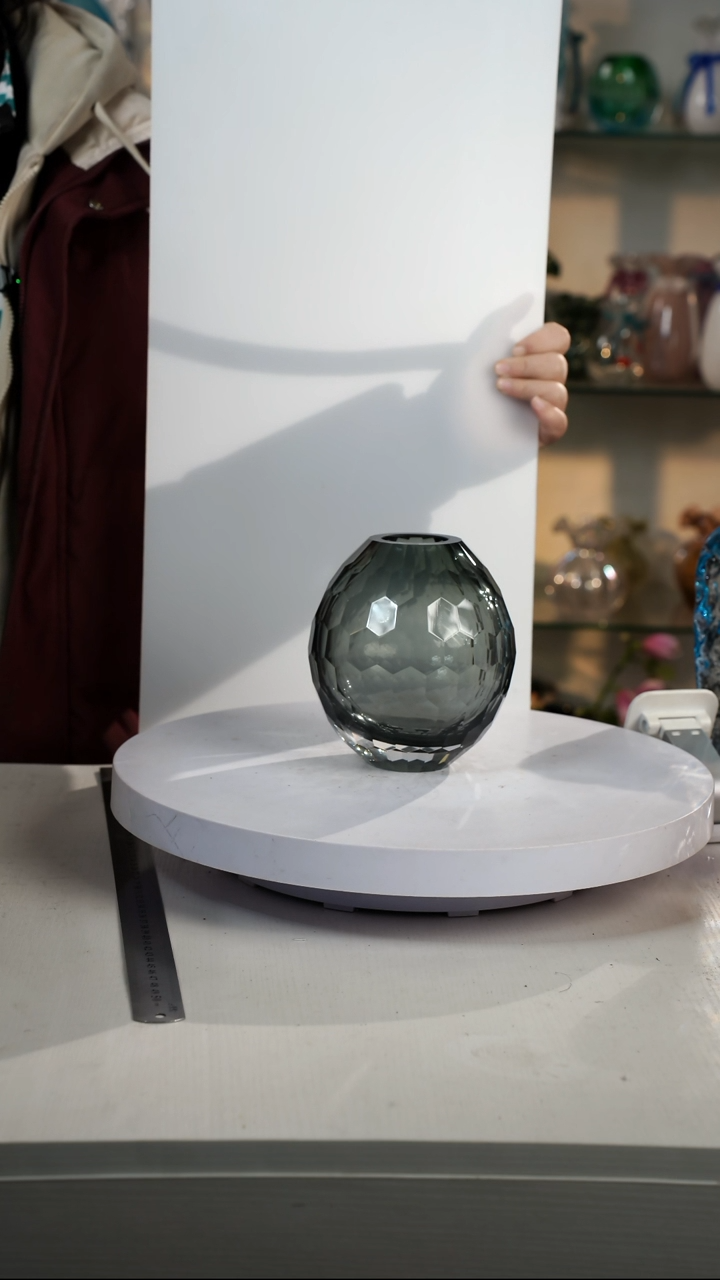 【闪购商品】琉璃【弘扬】高15轻奢琉璃花器正常手工痕迹