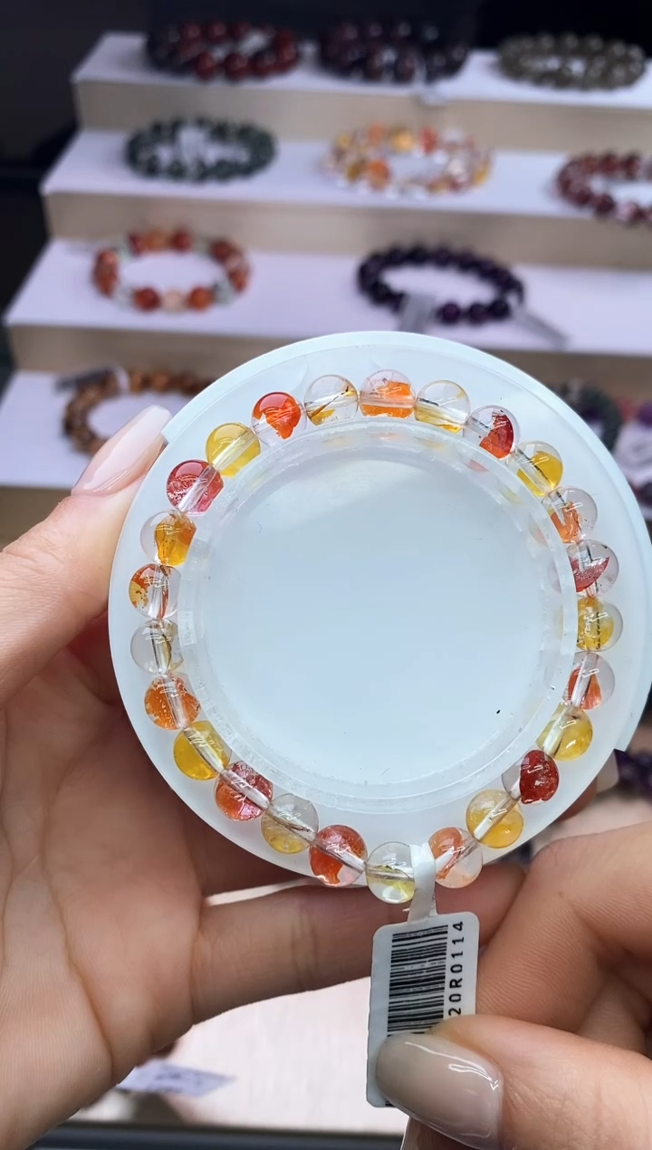 【闪购商品】水晶手链未镶嵌锦鲤胶花单圈7m+