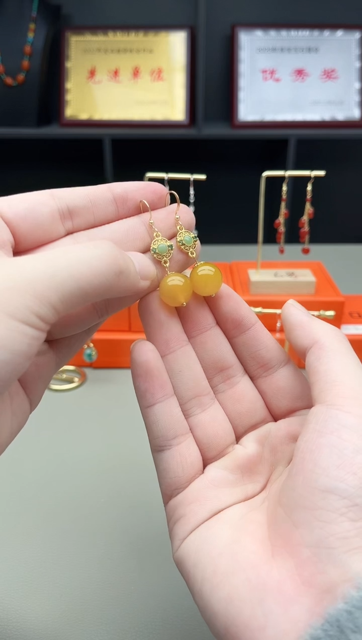 未镶嵌耳钉玛瑙/玉髓202