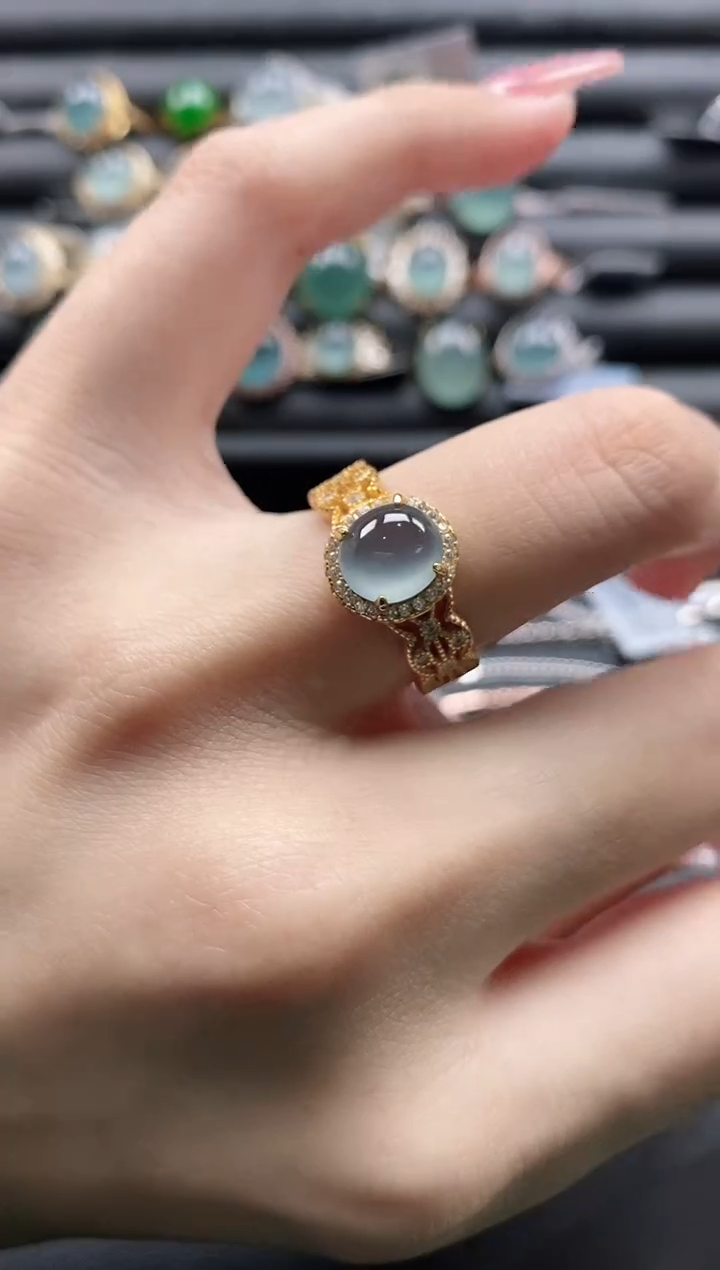 【闪购商品】翡翠戒指银S925镶嵌1111