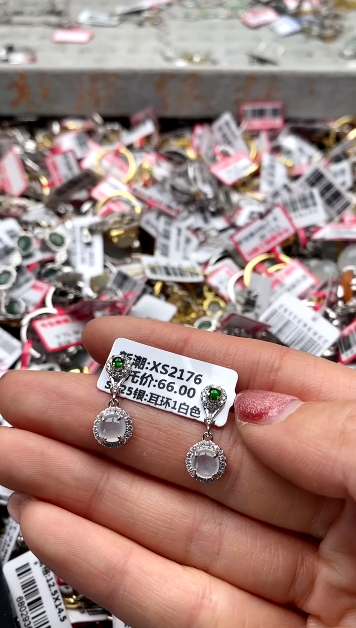 【闪购商品】翡翠戒指银S925镶嵌555555-7