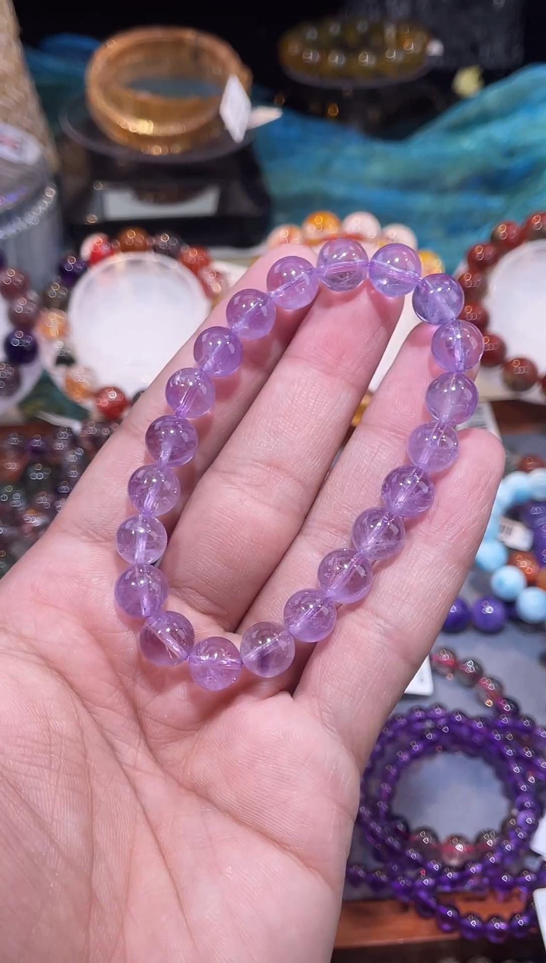 未镶嵌手串水晶薰衣草紫水晶单圈9m+