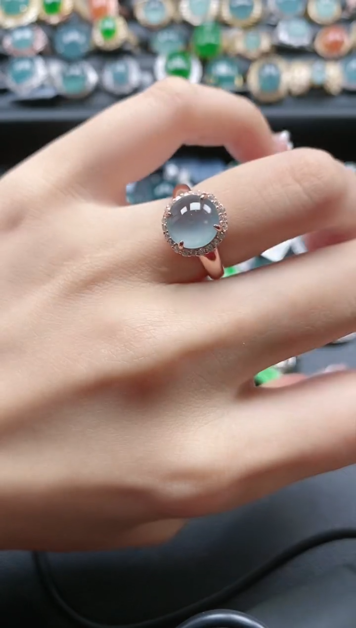 【闪购商品】翡翠戒指银S925镶嵌51511