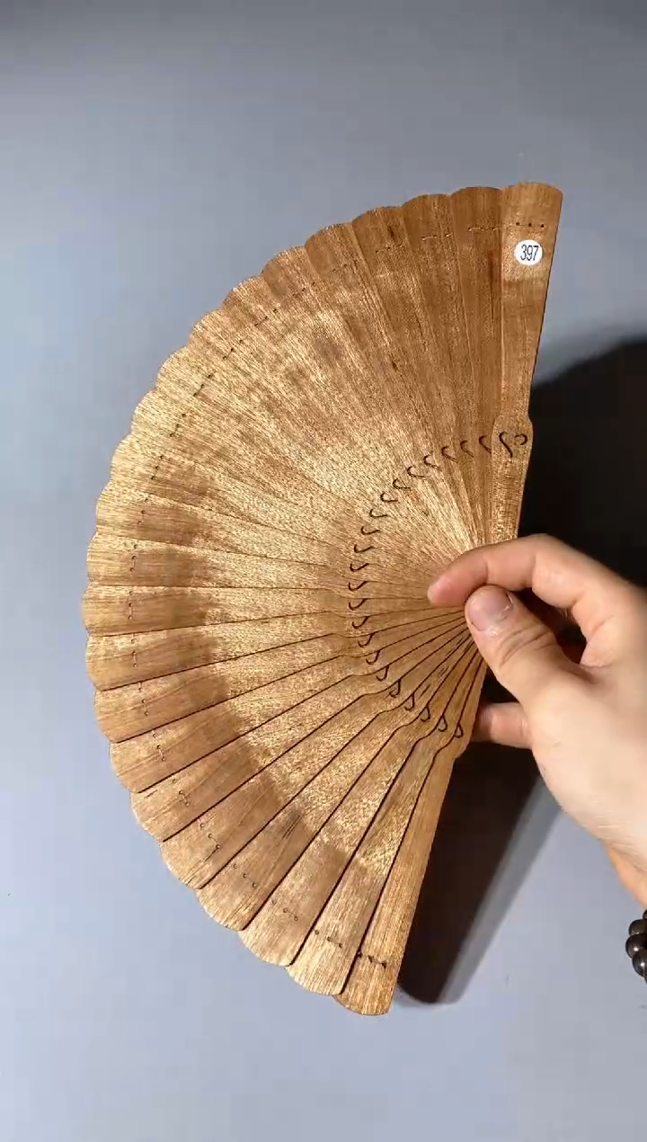 金丝楠397号18cm金丝楠木小叶桢楠扇子