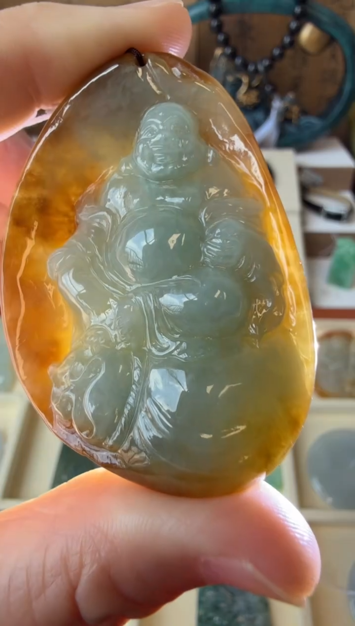 翡翠挂件未镶嵌A货翡翠多样性孤品 